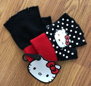 Hello Kitty Sanrio Fingerless Gloves Red (hello Kitty Logo) Loungefly 2011