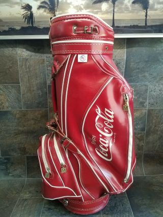Rare Vintage Ron Miller Pro Coca Cola Coke Golf Caddy Bag