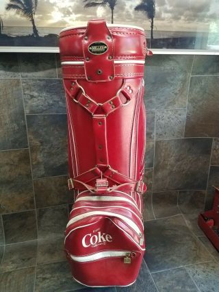 Rare Vintage Ron Miller Pro Coca Cola Coke Golf Caddy Bag 3