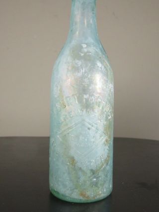 Antique Crazy Glass Applied Blob Top Robert Portner Bottle Looks Like Silica