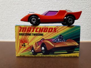 Rare Matchbox Superfast Lesney - Series 4 - Gruesome Twosome Rare Color Red