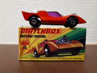 Rare Matchbox Superfast Lesney - Series 4 - Gruesome Twosome Rare Color Red 2