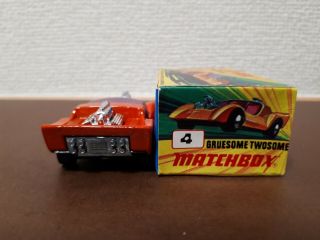 Rare Matchbox Superfast Lesney - Series 4 - Gruesome Twosome Rare Color Red 6