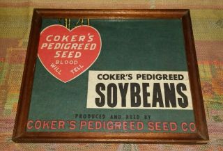 Vintage Farm Advertising Sign Coker 