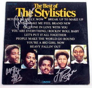 The Stylistics Signed Lp Record Album The Best Of The Stylistics 3 Auto Df018393