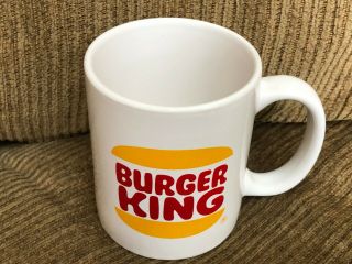 Vintage Burger King Logo White Ceramic 3.  25 