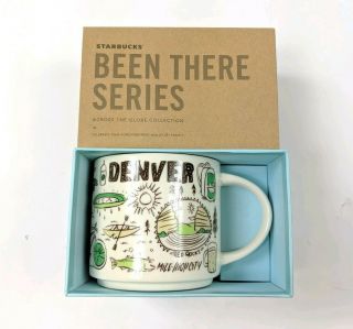 Starbucks Green White Denver Colorado Coffee Cup Mug 14oz Been There Series Camp