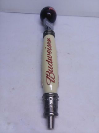 Vintage Budweiser Beer Tap Handle Great American Lager With Bowling Ball Top