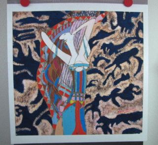 Zhang Zhi Tun Yunnan School Chinese Art Gaoli Paper " The Huntress " 1988