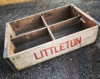 Very Rare Vintage 1976 Littleton Wood Soda Pop Crate Charleston South Carolina