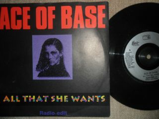 All That She Wants Ace Of Base 7 " Vinyl Single Record German 861270 - 7 Mega