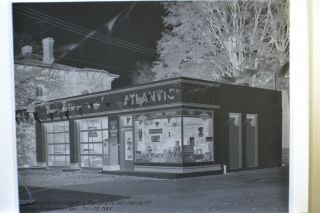 1955 Atlantic Gas Station Negative Main & Brewer,  Westfield,  Ny Large