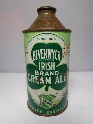 Beverwyck Irish Brand Cream Ale Irtp Cone Top Beer Can 152 - 7 Albany,  York