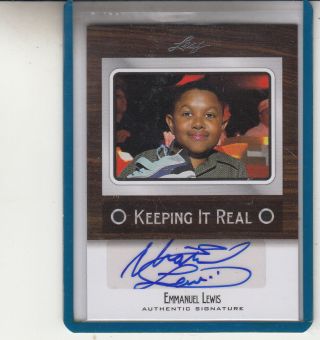 2012 Leaf Pop Century Keeping It Real Emmanuel Lewis " Webster " Autograph Auto