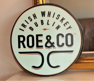 Roe & Co Dublin Irish Whiskey Distillery Pub Bar Advertising Sign Ireland Rare