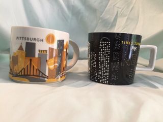 Starbucks Coffee Set Of 2 - You Are Here York & Pittsburgh Without Box