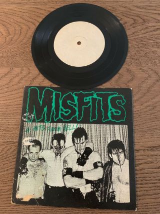 Misfits 4 Hits From Hell 7” Danzig Samhain Rare 1988 1st Press Oop Live 02/28/82