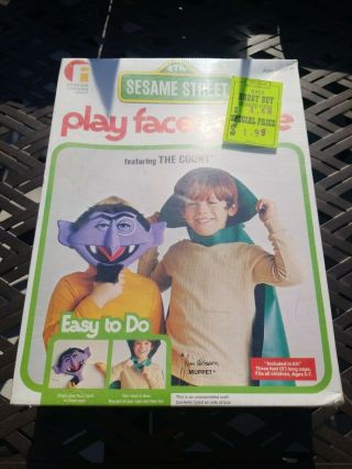 Vintage Sesame Street The Count Play Face And Cape 1977