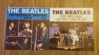 The Beatles 7” Picture Sleeves Only U.  S.  1960’s Cond