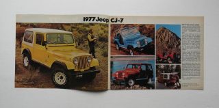 1977 Jeep Auto Show Full Line Brochure CJ - 5 CJ - 7 Cherokee Pickup 2