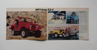 1977 Jeep Auto Show Full Line Brochure CJ - 5 CJ - 7 Cherokee Pickup 3