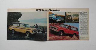 1977 Jeep Auto Show Full Line Brochure CJ - 5 CJ - 7 Cherokee Pickup 4