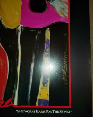 DONNA SUMMER AUTOGRAPHED She Hard For The Money ART POSTER 7
