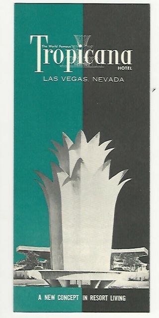 Vintage 1960s Tropicana Hotel Casino Travel Brochure Las Vegas Nevada