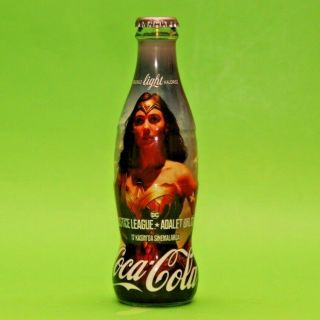 Coca Cola Turkey Empty Glass Turkish Bottle Justice League Light Wonder Woman