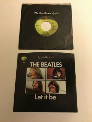 The Beatles “let It Be” West Coast Curved Picture Sleeve Us 1970 Near - Cond