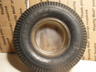 Firestone Deluxe Champion Tire Ashtray Advertising Gum Dipped Good Cond