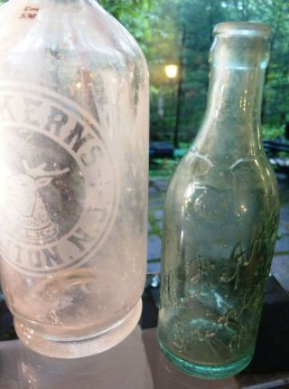 Trenton,  NJ - Circa 1910 - 1920 Seltzer and Crown Soda - E.  L.  KERNS (Elk Pic) 3