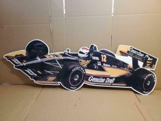 Vintage Miller Draft Race Formula 1 Car Metal Tin Sign 48 " X16 " ((