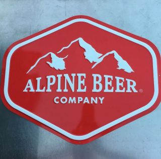 Alpine Brewing Metal Tin Tacker Craft Beer Sign Beer Sign Metal Beer Sign