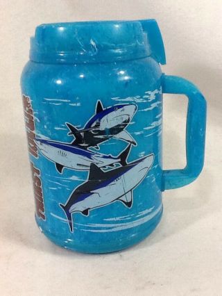 64 Oz Insulated Mug Cup Shark Thirst Killer Blue Whirley Quix Usa Waterbottle
