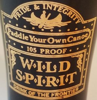 Wild Spirit Drink Of The Frontier Paddle Your Own Canoe Tall Shot Glass Backbar