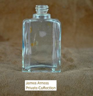 James Arness Gunsmoke Marshal Dillon Vtg Small Glass Medicine Bottle