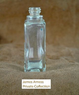 James Arness Gunsmoke Marshal Dillon VTG Small Glass Medicine Bottle 2