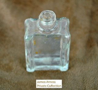 James Arness Gunsmoke Marshal Dillon VTG Small Glass Medicine Bottle 6
