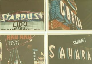 Early Las Vegas Signage Vintage 3 X 5 Color Photos (12) :various