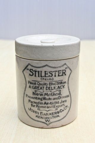 Vintage C1920s Stilester Stilton Cheese John Barker Kensington London Stone Jar