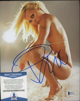 Pamela Anderson Actress Model Signed 8x10 Photo Auto Autograph Bas Bgs