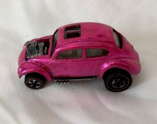Hot Wheels Redlines Custom Volkswagen 1967 Vw Beetle—restored,  Pink