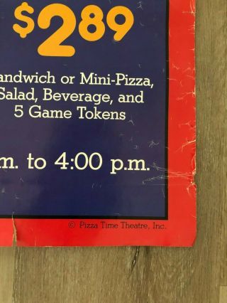 Chuck E.  Cheese Fun Lunch: Early Pizza Time Theatre Poster 2