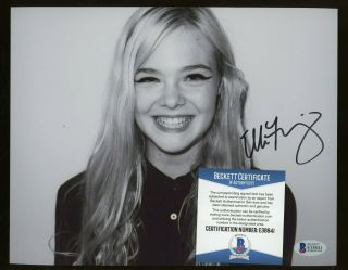 Elle Fanning Actress Signed 8x10 Photo Auto Autograph Bas Bgs