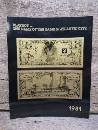 Rare Playboy The Name Of The Game In Atlantic City $1000 Playboy Hotel & Casino