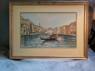 Watercolor Of Venice By Y.  Gianni