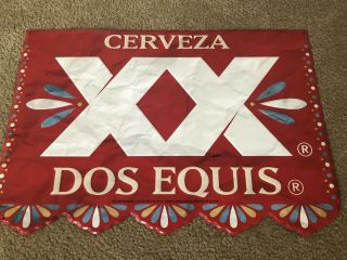 Dos Equis Xx Cerveza Metal Beer Sign 22”x15” Vibrant Red