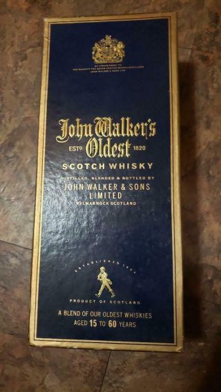 Johnnie Walker Blue Label Scotch Whisky Box W/ Empty Bottle 750ml