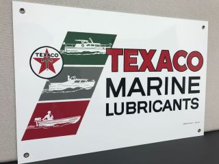 Texaco Marine Lubricants Large Metal Sign Baked